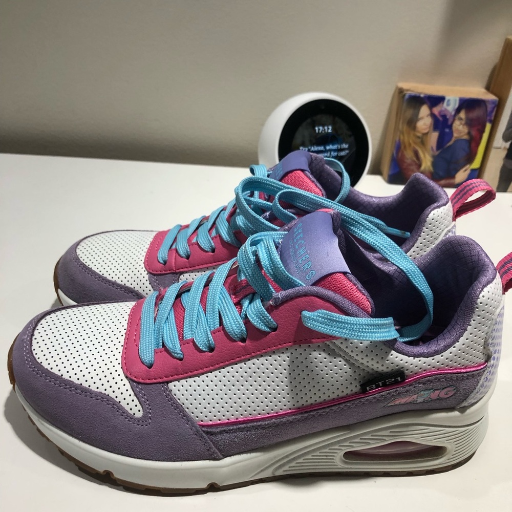 Skechers UNO sneakers💜💙💗🤍